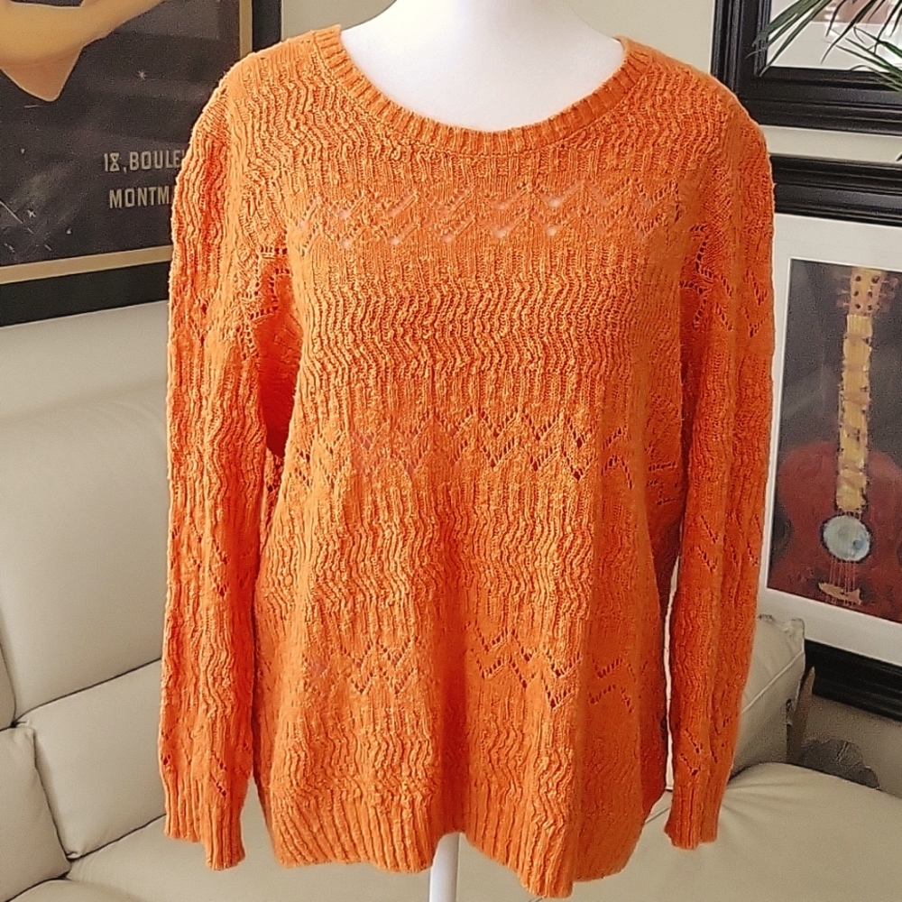 Jones New York XXL Orange Sweater